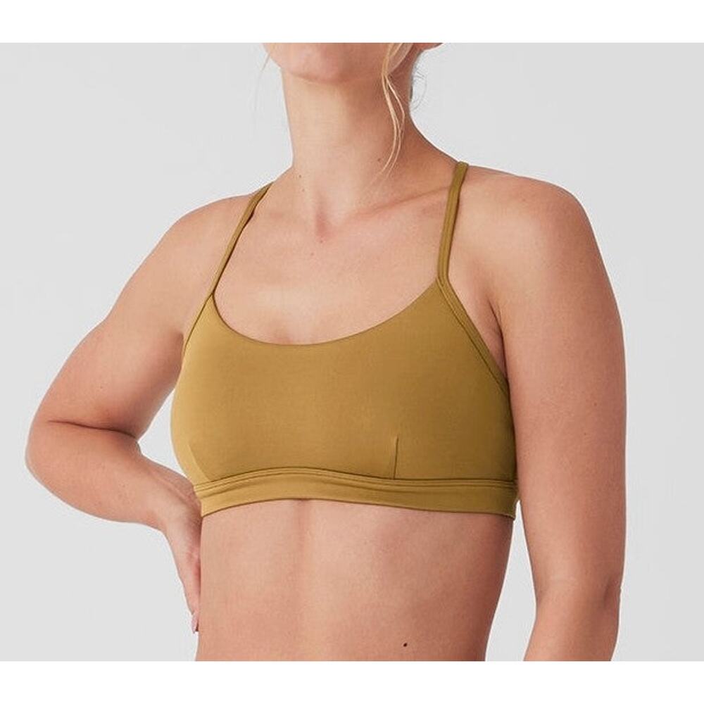 Alo Yoga Airlift Intrigue Bra Golden Olive Branch - M